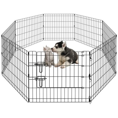 Ceruzo Puppyren - Opvouwbaar - met Deur - 8 Panelen 60x60 cm - 480 cm omtrek