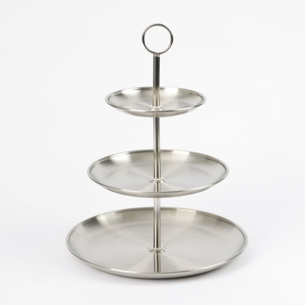 Ceruzo Etagere - 3 laags - RVS - D30 x H34 cm