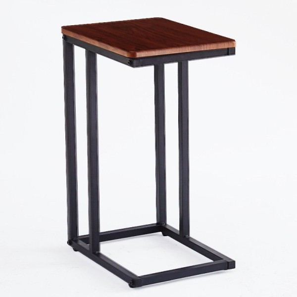 Ceruzo Bijzettafel - Banktafeltje - Metaal en MDF - Bruin