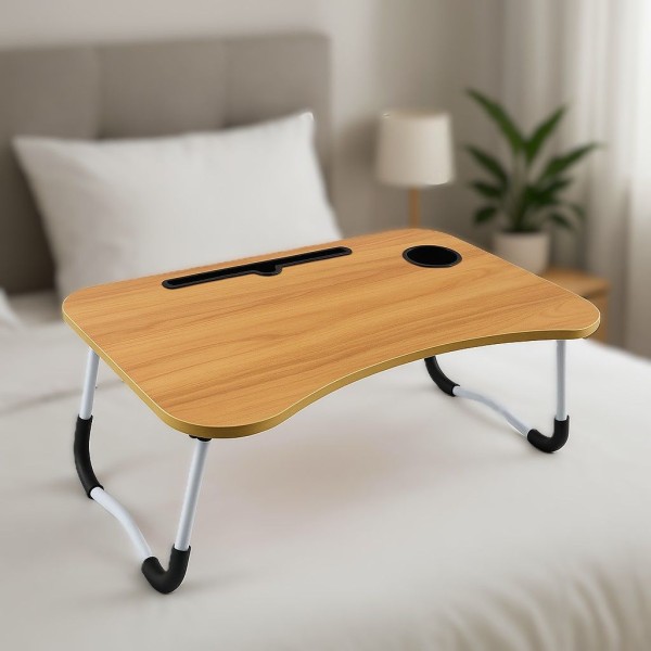 Ceruzo Opklapbare Laptoptafel - Bedtafel - 60x40 cm - Houtlook