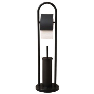 Ceruzo Toiletbutler Vrijstaand - RVS -Zwart
