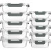 Ceruzo Meal Prep Bakjes - 10 stuks Vershoudbakjes - Glas