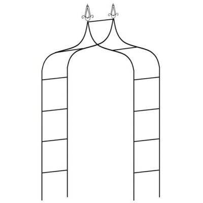 Metalen Rozenboog – 140 x 255 cm – Tuinboog Luxe