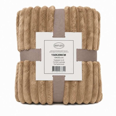Ceruzo Fleece deken - 150x200 cm - camel