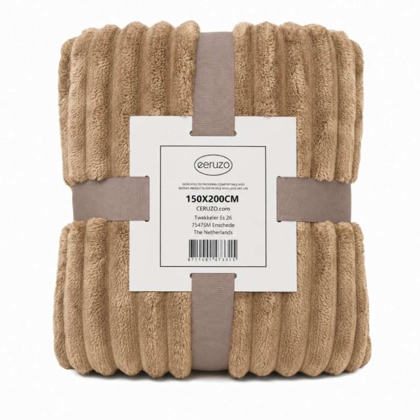 Ceruzo Fleece deken - 150x200 cm - camel