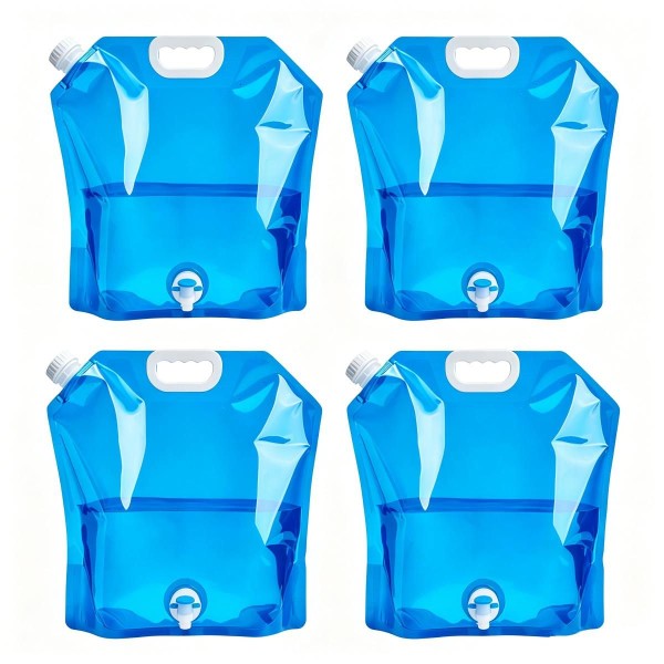 Ceruzo 4x Waterjerrycan met Tapkraan - 10 Liter - Opvouwbaar
