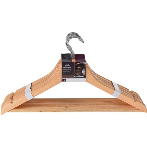 Kleerhanger Hout - set van 8 