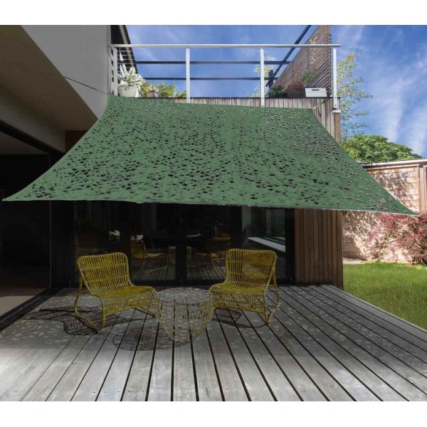 Schaduwdoek Camouflagedoek - Groen - 2x3 m
