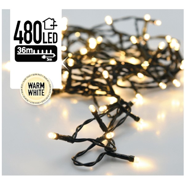 Kerstverlichting 480 LED's 36 meter warm wit