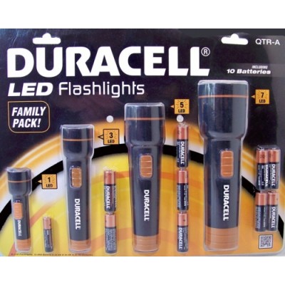 Duracell LED zaklampen (set van 4) met batterijen 