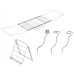 RVS badrek met leesstandaard en accessoires