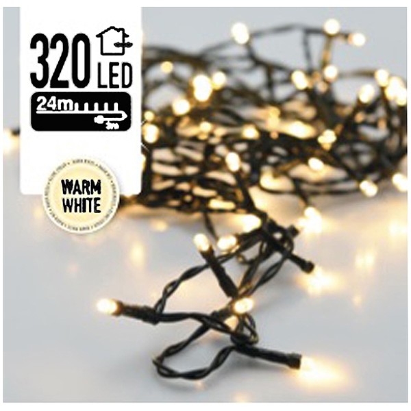 Kerstverlichting 320 LED's 24 meter warm wit