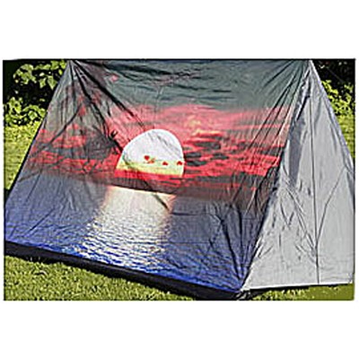 3 persoons tent met print - zon