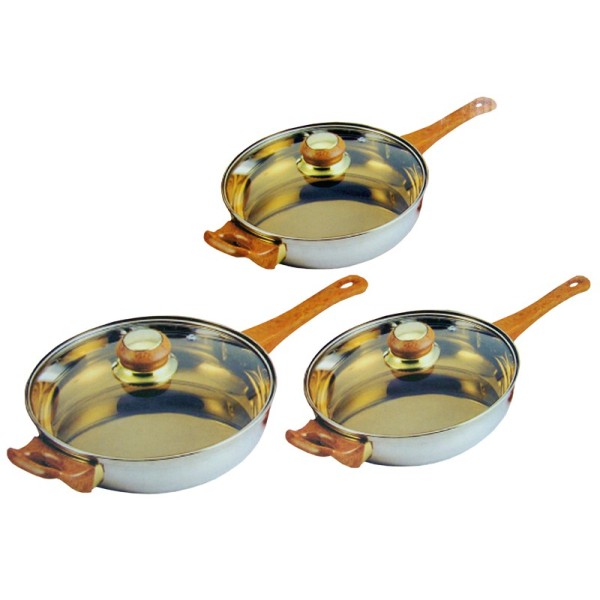 Set van drie braadpannen topkwaliteit voor een topprijs