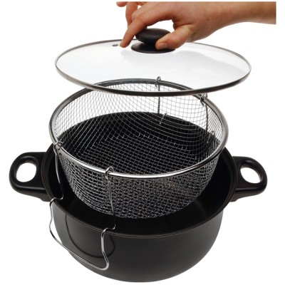 Frituurpan met glazen deksel Ø26cm
