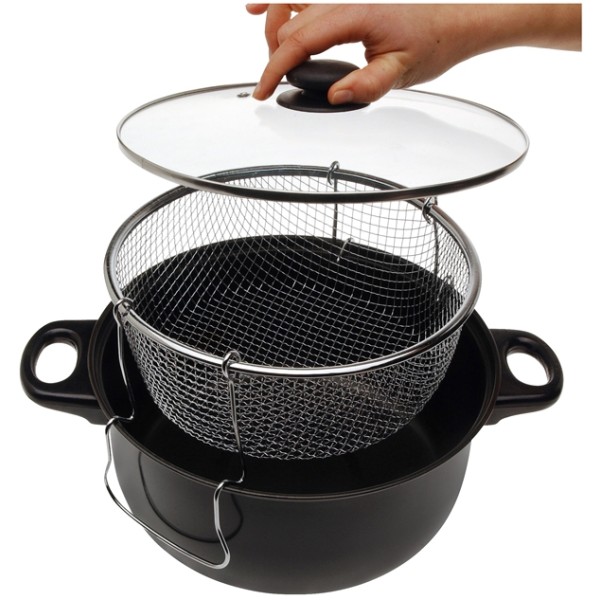 Frituurpan met glazen deksel Ø26cm