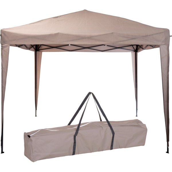 Easy-up Partytent - 3x3m - Opvouwbaar - Taupe