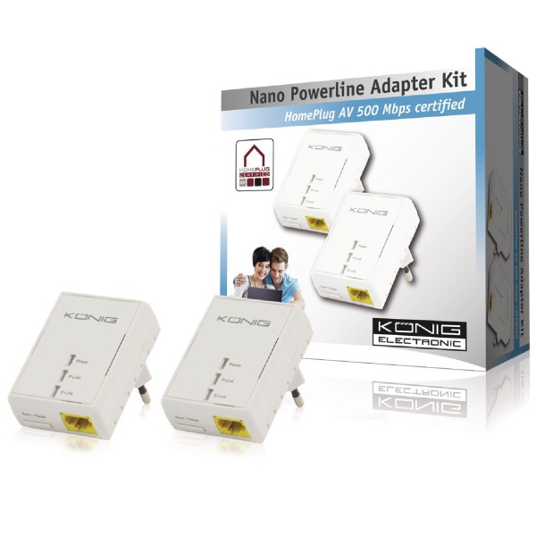 Nano powerline adapter set 500 Mbps
