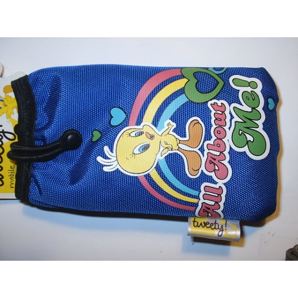 tweety zakje blauw/regenboog