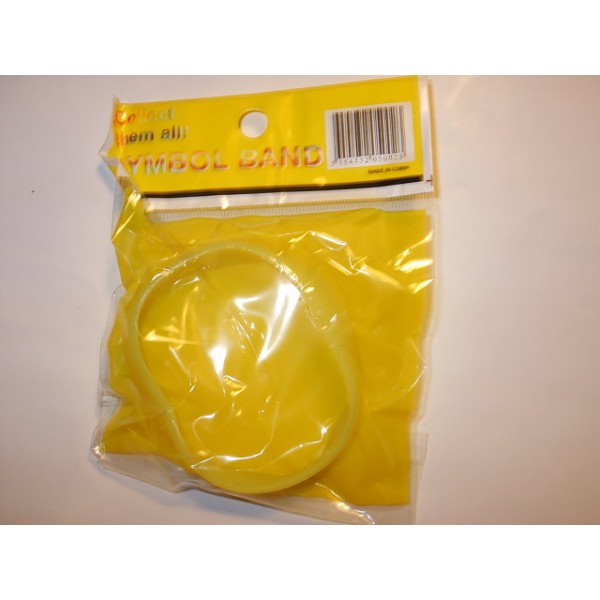 symbolische rubber armband, geel