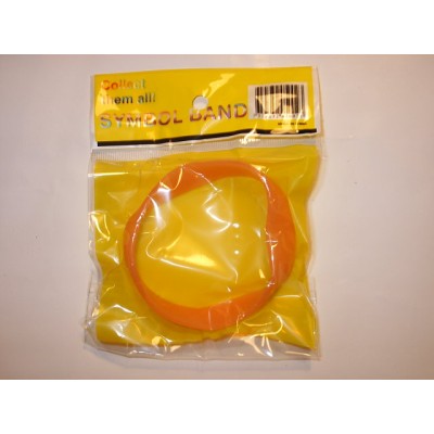 symbolische rubber armband, lichtoranje