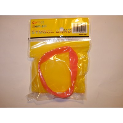 symbolische rubber armband, donkerrose