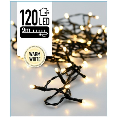Kerstverlichting 120 LED's 9 meter warm wit