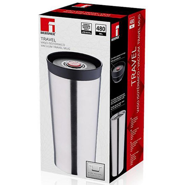 Bergner RVS reisbeker dubbelwandig 480ml