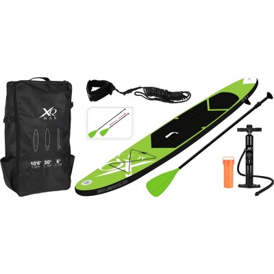 XQ Max SUP Board Set - Opblaasbaar - 320x76x15cm - lime