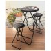 Bartafel met 2 stoelen - zwart