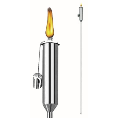 Set van drie RVS fakkels 65-120cm