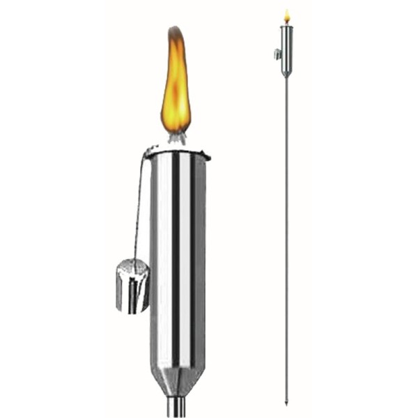 Set van drie RVS fakkels 65-120cm