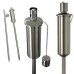 Set van drie RVS fakkels 65-120cm
