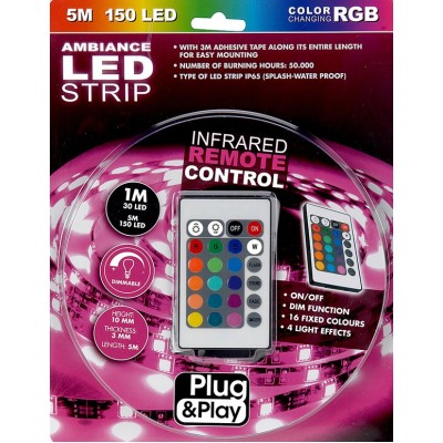 LED-strip multi-colour van 5 meter met afstandsbediening