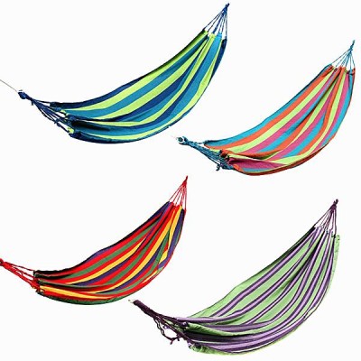 Hangmat vrolijke kleuren complete set 200x100 cm