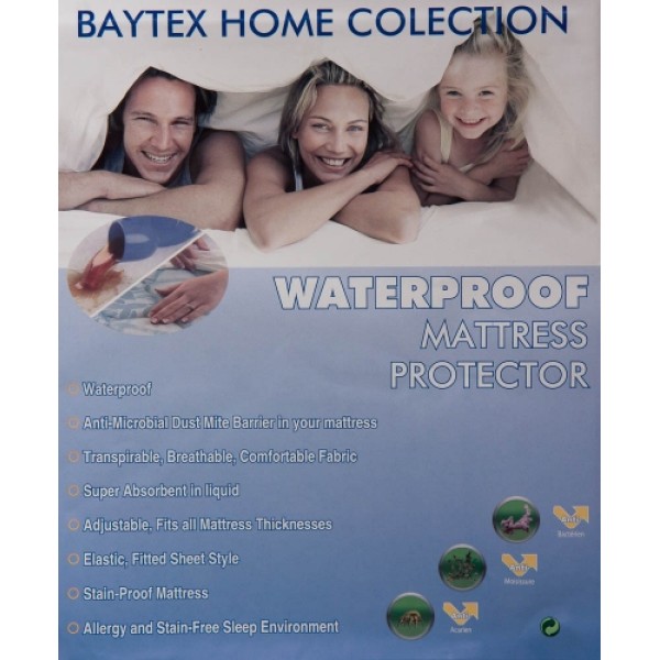 Waterdichte matras beschermer 2 persoons uitvoering.