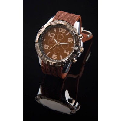 Heren sport horloge. bruin