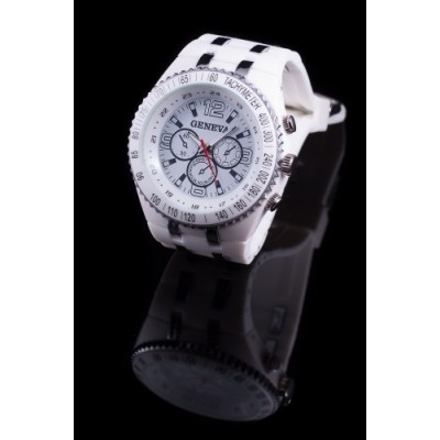 Schitterend geneva tachy horloges ( witte)