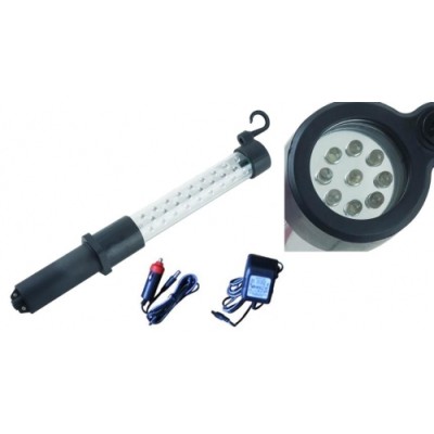 Oplaadbare LED loop-/zaklamp (27 + 9 HI power leds) vanaf 17,50
