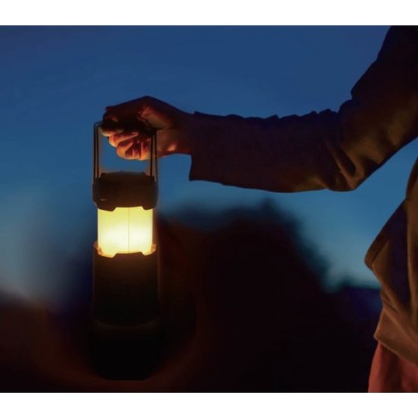 Luxe campinglamp 2 in 1 flame-effect