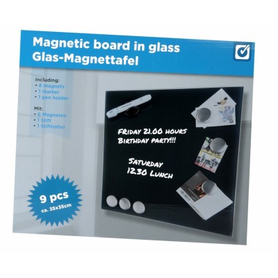 Glazen Magneetbord met toebehoren