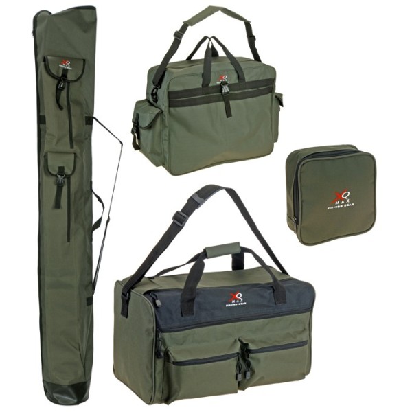 Professionele hengelsport tassenset met 4 tassen