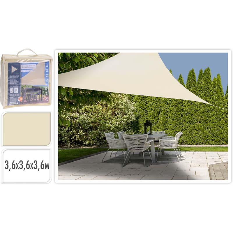 Schaduwdoek driehoek 360x360x360 - off white