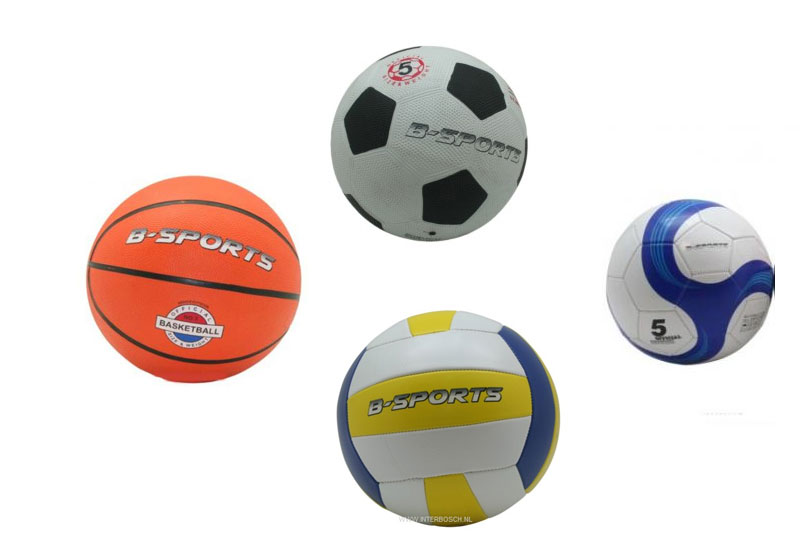 Ballenset, vier sportballen in 1 set