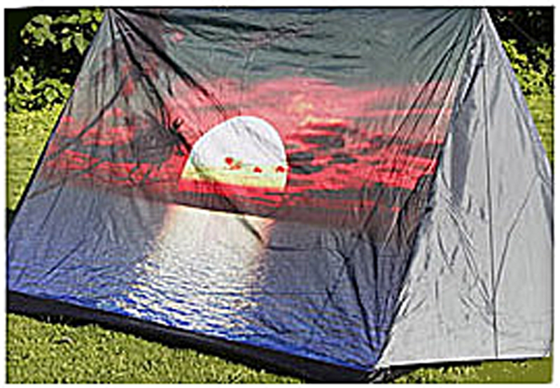 3 persoons tent met print - zon