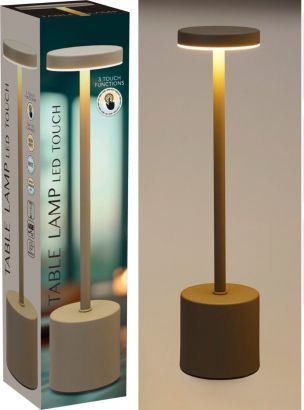 Tafellamp Taupe - 34cm - Touchlamp - Dimbaar - USB