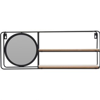 Wandrek met spiegel en twee schappen