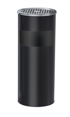 Degelijke Afvalbak met Asbak - Staand - Zwart