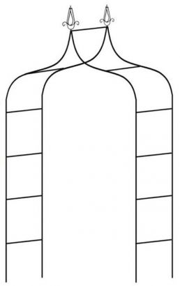 Metalen Rozenboog – 140 x 255 cm – Tuinboog Luxe