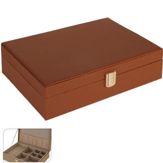Sieradendoos 28x19x7 - Bruin